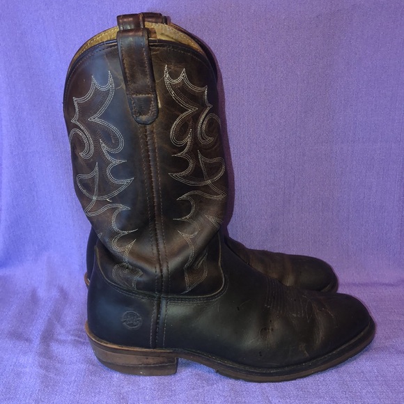 Used Men’s Double H Gel Ice Work Cowboy Boots Size 10.5D DH1552 Brown - Picture 2 of 13